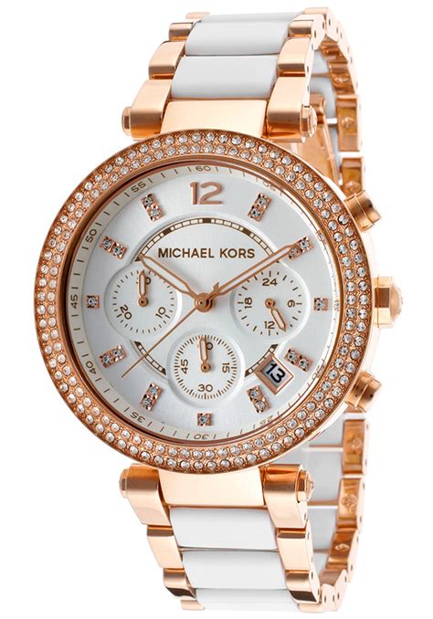 michael kors parker two toned watch|Michael Kors parker chronograph.